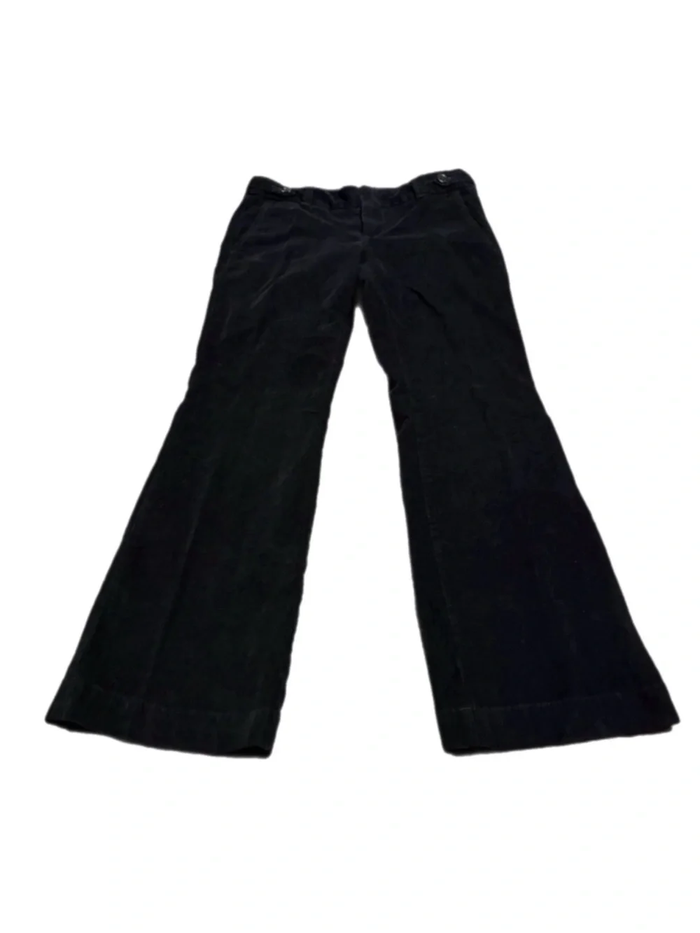 90s Vintage Eddie Bauer Velvet Corduroy Flare Tailored Pants (Black) Size 2P